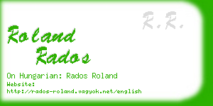 roland rados business card